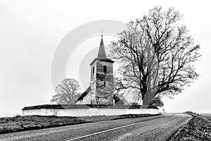 Gothic church in Ludrova village near Ruzomberok, Slovakia