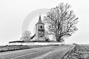 Gothic church in Ludrova village near Ruzomberok, Slovakia