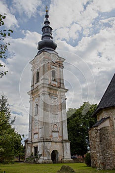 Gothic church in Plesivec, Slovakia