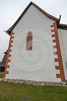 Gothic church of St Martin in Cerin village in autumn. Slovakia. Europe