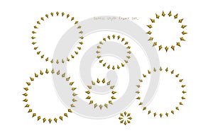 Gothic circle frame set. Diamond shaped circle frame set