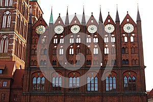 Gothic City Hall of Hanseatic town Stralsund, Germany