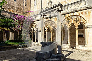 Gothic Courtyard in Dubrovnik Monastery Museum