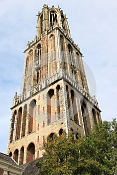 Gothic Dom Tower of Utrecht, Netherlands