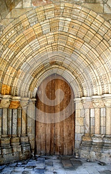 Gothic door in Viseu Cathedral photo