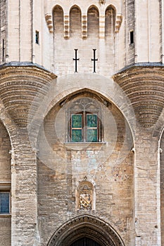 Gothic entrance to medieval Palace of Popes