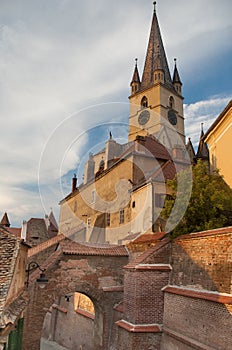 Gothic evangelical church of sibiu transylvania photo