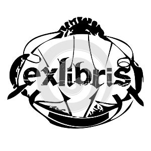 Gothic exlibris example photo