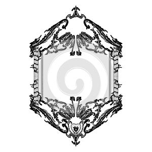 Gothic Frame Vector. Illustration Isolated On White Background. A Vector Illustration.