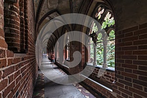 Gothic gallery in the Malbork castle photo