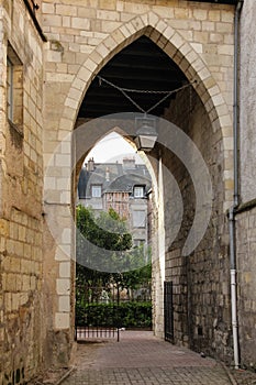 Gothic gateway . Tours. France