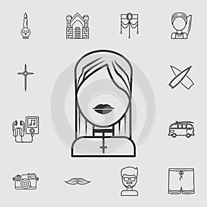 gothic girl icon. Detailed set of life style icons. Premium quality graphic design. One of the collection icons for websites, web