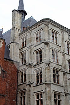 gothic hall (rihour mansion) in lille - france photo