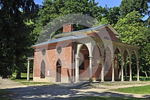 Gothic house in Romantic Park in Pulawy, Poland