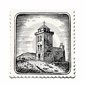 Gothic Illustration Stamp With Mxm - Editorial Illustrations