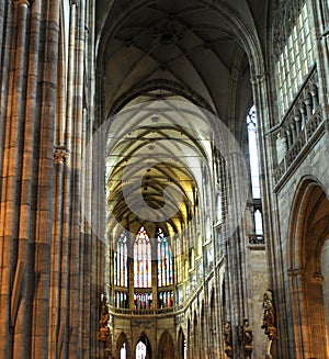 Gothic interior temple