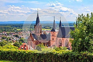 The gothic Katharinenkirche in Oppenheim in Rheinhessen
