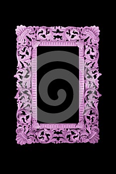 Gothic luxurious concrete stone floral wall purple frame template border carved