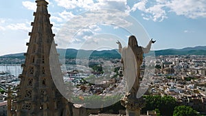 Gothic medieval cathedral of Palma de Mallorca in Spain