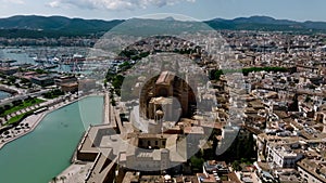 Gothic medieval cathedral of Palma de Mallorca in Spain