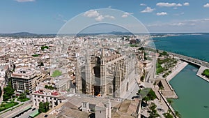 Gothic medieval cathedral of Palma de Mallorca in Spain