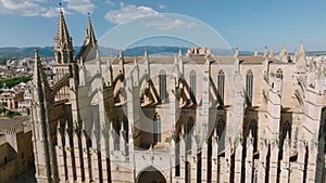 Gothic medieval cathedral of Palma de Mallorca in Spain