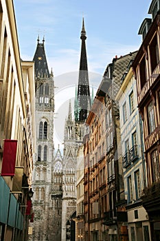 Gothic Notre Dame Cathedral Rouen - France