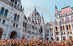 Gothic old building of the Hungarian parliament, Budapest