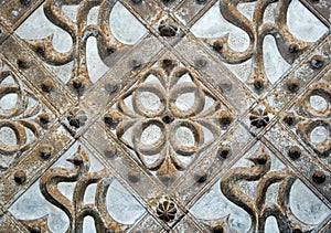 A gothic ornament of a medieval church door