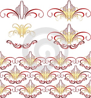 Gothic ornament. Patterns