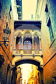 Gothic quarter in Barcelona