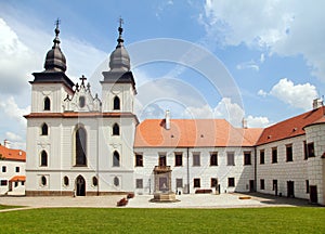 Gothic and renaissance Basilica Saint Procopius in Trebic monastery, UNESCO site, Czech Republic, Moravia