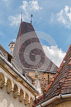 Gothic Renaissance castle Vajdahunyad in Budapest, Hungary