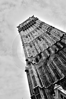 Gothic Revival clock tower, the Elizabeth Tower, Westminster, London, England