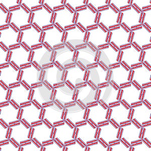 Gothic Rhombus Stripe Line Chain Link Wire Fence Geometric Vector Seamless Fabric Texture Pattern Background