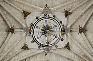 Gothic ribbed vault, Monastery of San Juan de los Reyes in Toledo, Spain