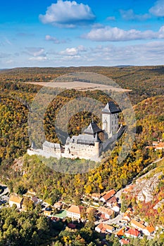 Gothic royal castle Karlstejn near Prague, Central Bohemia, Czech republic