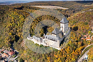 Gothic royal castle Karlstejn near Prague, Central Bohemia, Czech republic