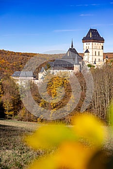 Gothic royal castle Karlstejn near Prague, czech republic