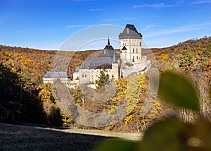 Gothic royal castle Karlstejn near Prague, czech republic