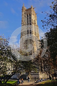 Gothic Saint-Jacques Tower, Paris, France