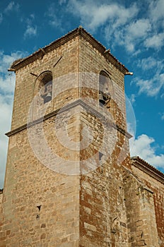 The gothic San Martin Church bellow tower at Trujillo