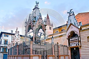 The Gothic Scaliger Tombs, Via Santa Maria Antica, Verona, Italy