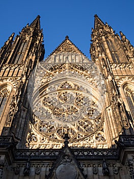 Gothic St. Vitus cathedral in Prague