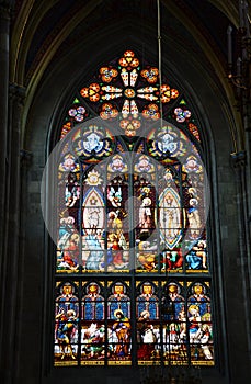 Gothic stained-glass window