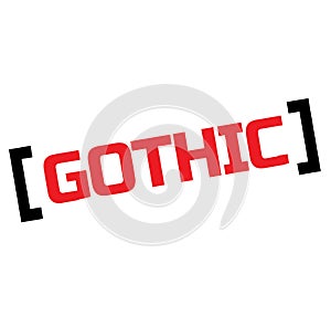GOTHIC stamp on white