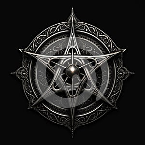 Gothic Steampunk Pentagram Logo For Dark Web Page