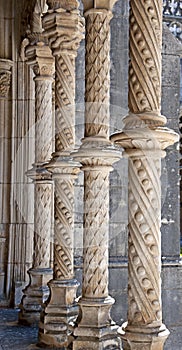 Gothic stone patterned Columns