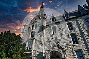 gothic style building with gables and dormer windows