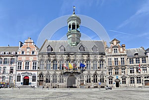 Gothic style City Hall in Mons, Belgium photo